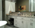 White Custom Bathroom Cabinets 