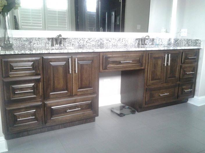 Dark Wood Cabinets 