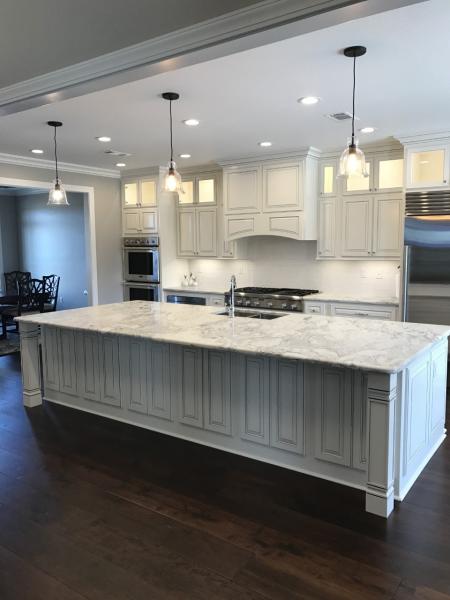 white glazed kitchen